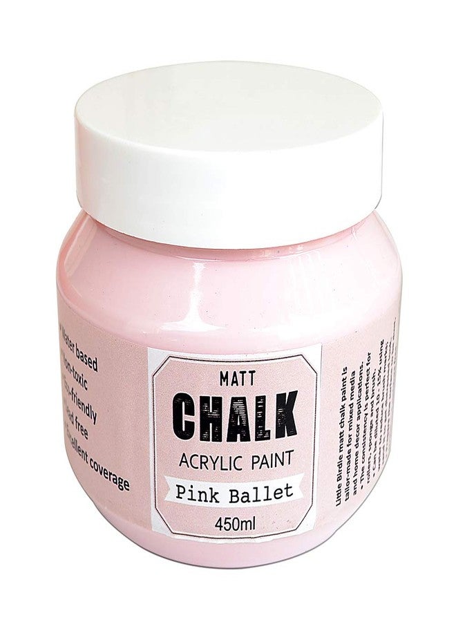 itsy-bitsy Itsy Bitsy Little Birdie Home Decor Chalk Paint Pink Ballet - 450Ml |Chalk Paint For Wood Furniture, Wall, Home Decor, Glass, Terracotta Pots & Matte Acrylic Chalk Paint | Multi Surface Paint - Image 1