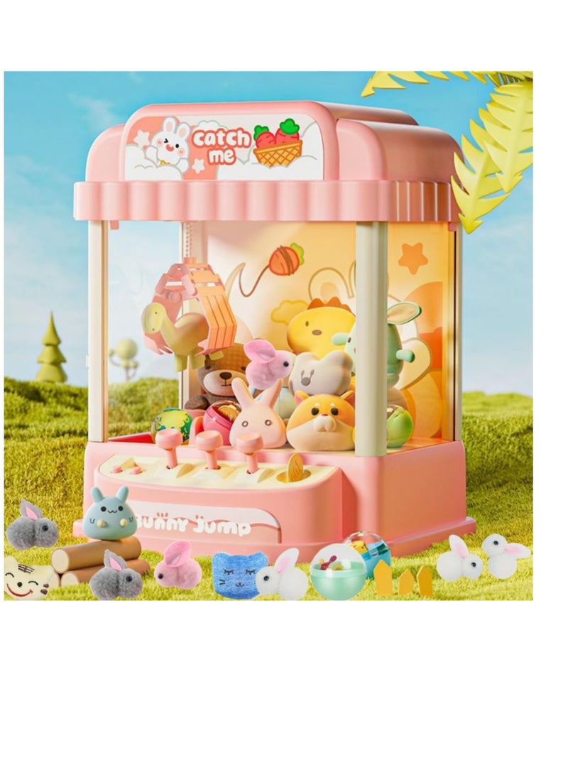 Excefore Kids Claw Machine, Claw Machine for Adults, Mini Vending Machine Toys, Fun Prizes Dispenser, Electronic Claw Game Machine with Lights, Sound, Includes 10 Toys, 10 Twister Eggs Balls, 20 Game Coins - Image 1