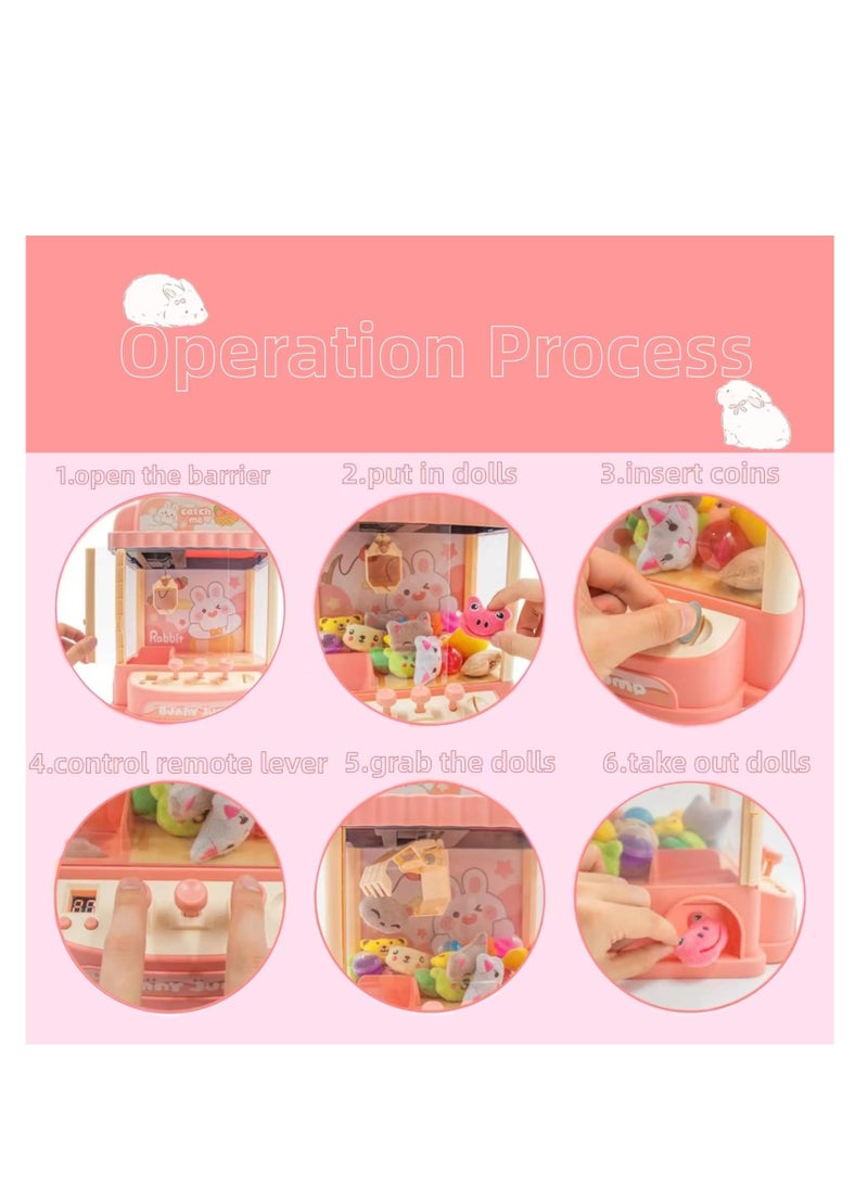 Excefore Kids Claw Machine, Claw Machine for Adults, Mini Vending Machine Toys, Fun Prizes Dispenser, Electronic Claw Game Machine with Lights, Sound, Includes 10 Toys, 10 Twister Eggs Balls, 20 Game Coins - Image 4