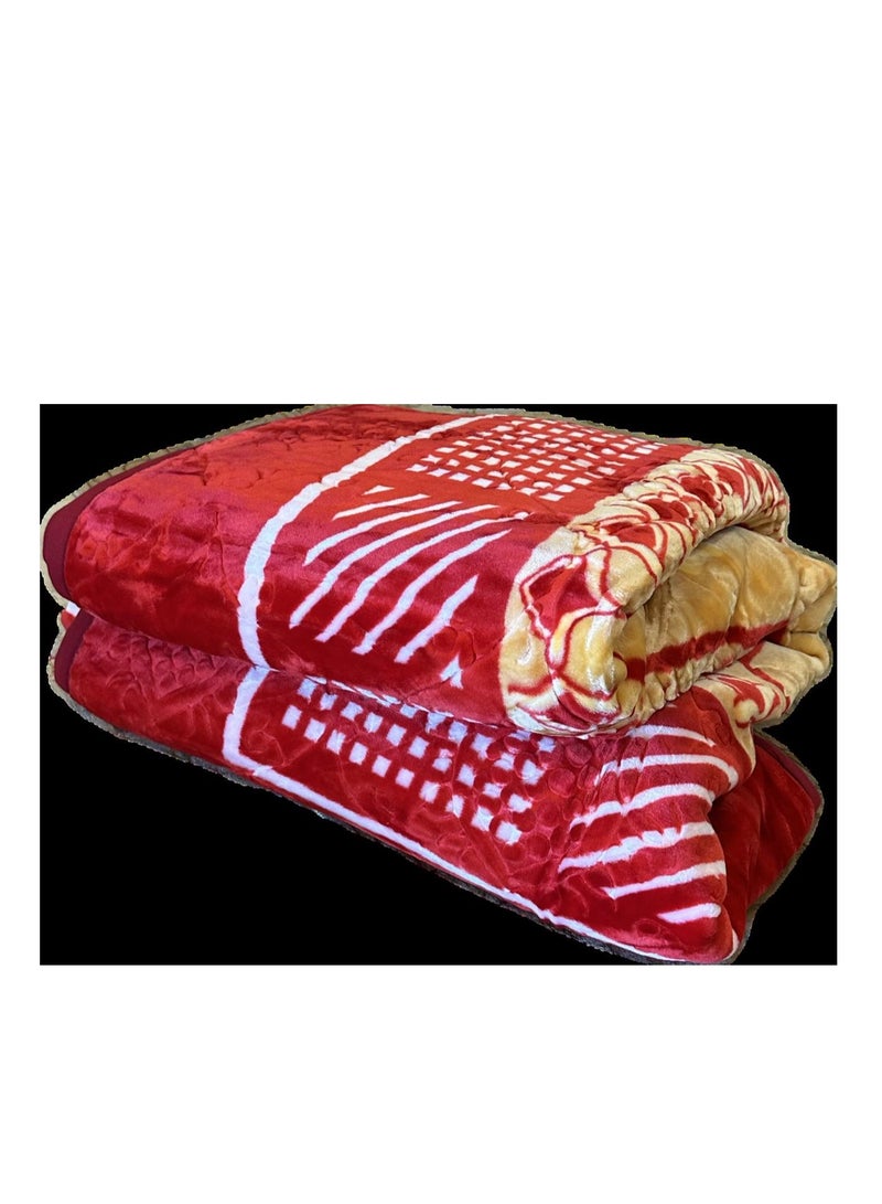 MAARYA GOLD 2 PLY SUPER SOFT EMBOSSED BLANKET - Image 2