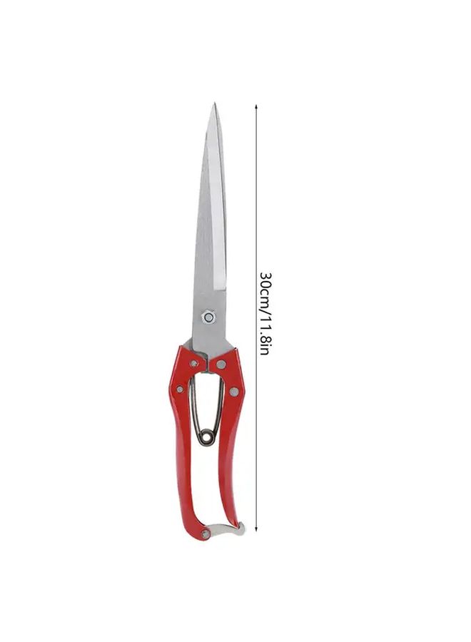 Red Manual Steel Sheep Wool Shears Handheld Spring Clippers For Farm Animal Grooming Precision Trimming Tool - Image 2