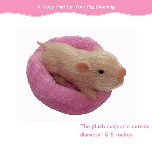 VOLOBE Silicone Piglet with Pink Portable Carrier Bag 5 Inches Realistic Piglet with Sleeping Pad Accessories for Kids Boy Girl Christmas Birthday GiftDora with Bag - Image 5