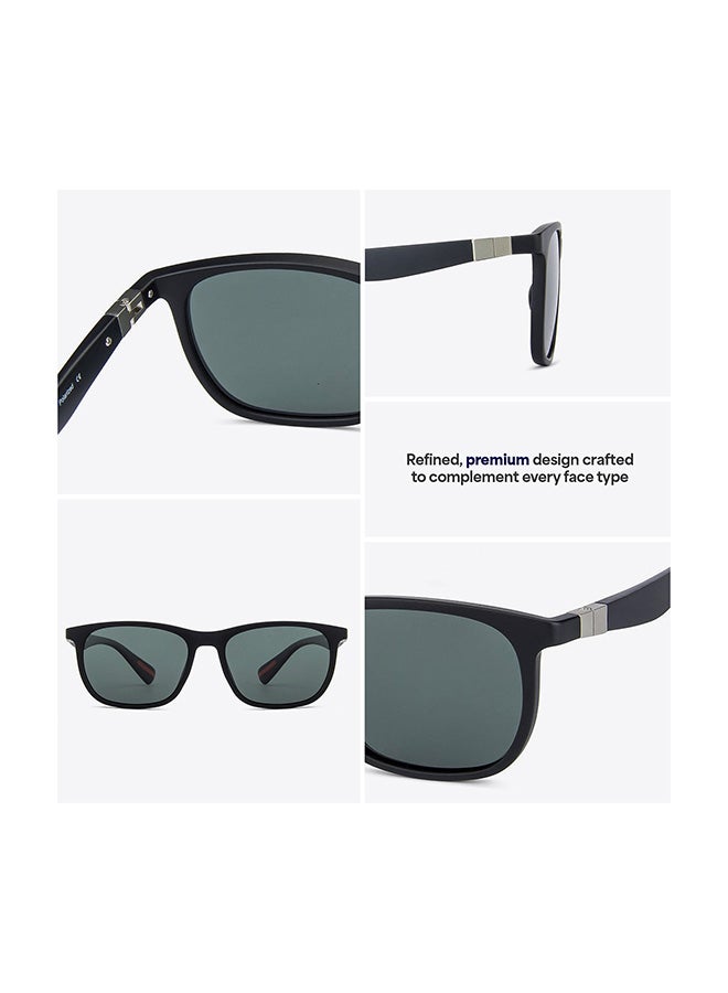 VINCENT CHASE Unisex Air Full Rim Wayfarer Frame Polarized & UV Protected Sunglasses LA S13163 - 54mm - Black - Image 2