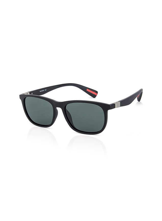 VINCENT CHASE Unisex Air Full Rim Wayfarer Frame Polarized & UV Protected Sunglasses LA S13163 - 54mm - Black - Image 1