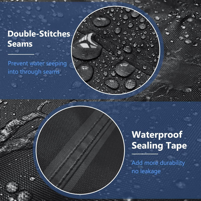 STARTWO Patio Furniture Covers 4 Piece Set, Heavy Duty Waterproof Outdoor Furniture Cover for Rattan Wicker Conversation Set, Black - Image 4