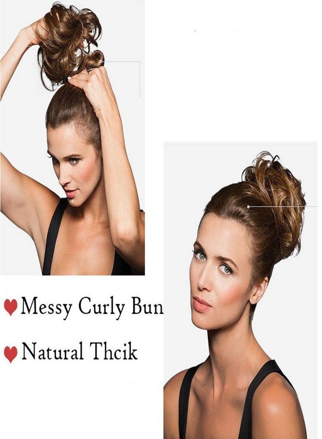 إيكان قطعتان من زينة الشعر متعددة الأغراض للعرائس، لإضفاء كثافة على الشعر في المناسبات غير الرسمية، واستخدامها كإضافات لتسريحة الكعكة الفوضوية، إكسسوارات شعر للنساء، 20 غرام (بني أسود طبيعي). - Image 3