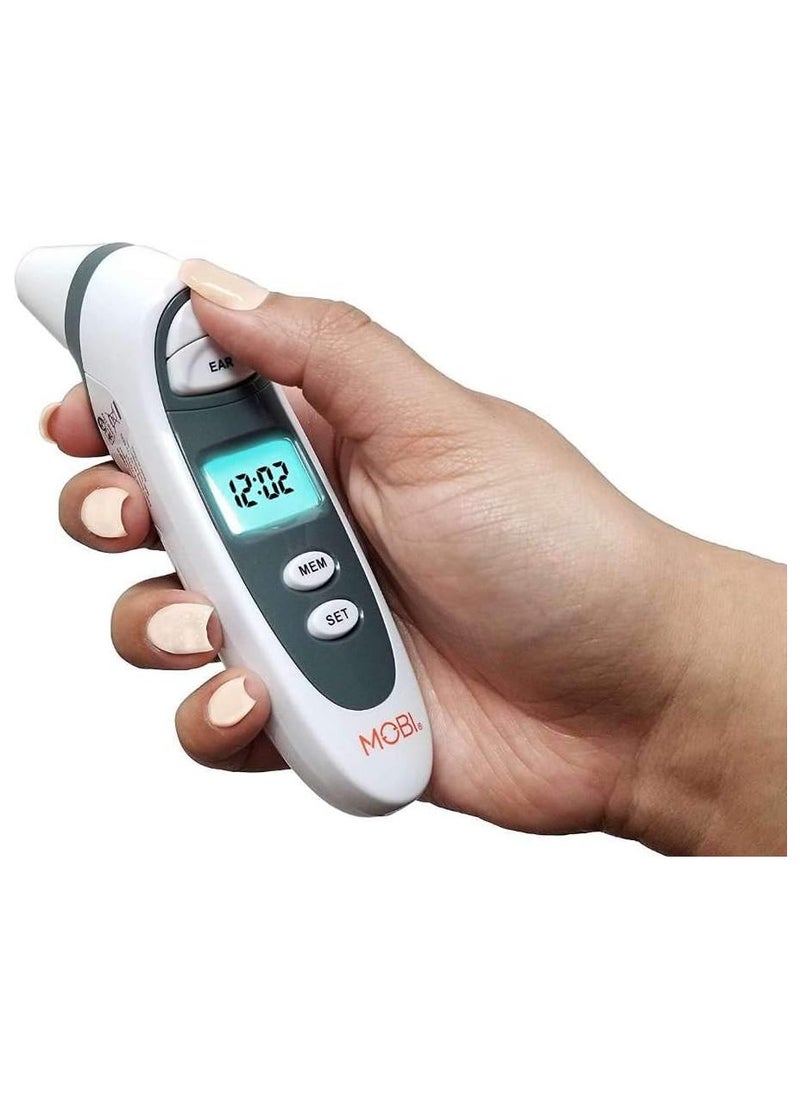 موبي MOBI DualScan Prime 2-in-1 Digital Thermometer للأذن والجبهة مع قراءات الطعام والزجاجة، 4+ ميزات  - Image 1