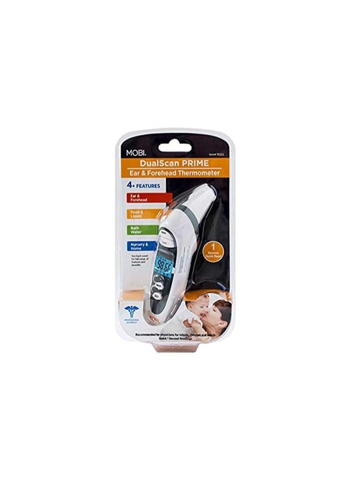 موبي MOBI DualScan Prime 2-in-1 Digital Thermometer للأذن والجبهة مع قراءات الطعام والزجاجة، 4+ ميزات  - Image 4