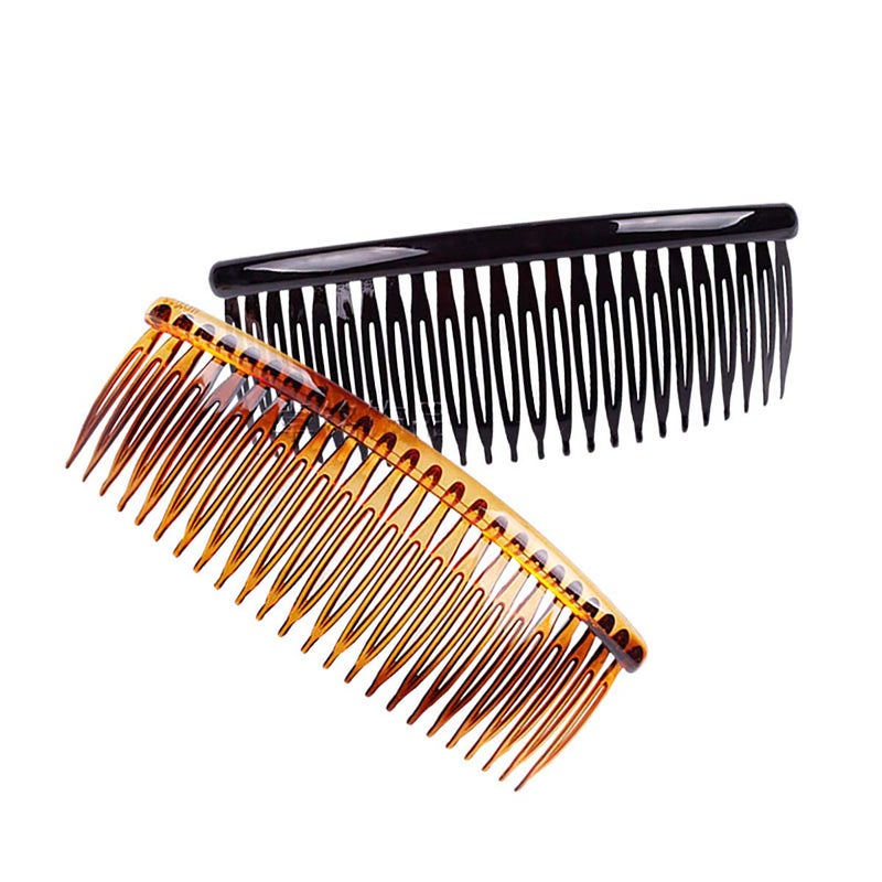 Fodattm 4PCS Large 5 Inches 24 Teeth Hair Side Comb French Hair Accessories Plastic Hair Clip Clamp for Men Women A