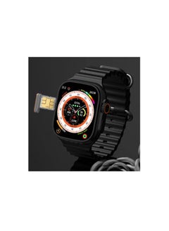 Telzeal Telzeal TC4G 2.2 Inch Full Screen Display Smart Watch With Dual Camera and Sim Card Support With 3 Pair Straps and Wireless Charger For Ladies and Gents Black  - Image 1