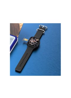 Telzeal Telzeal TC4G 2.2 Inch Full Screen Display Smart Watch With Dual Camera and Sim Card Support With 3 Pair Straps and Wireless Charger For Ladies and Gents Black  - Image 2