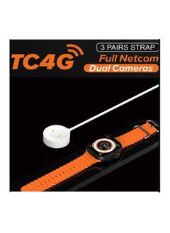 Telzeal Telzeal TC4G 2.2 Inch Full Screen Display Smart Watch With Dual Camera and Sim Card Support With 3 Pair Straps and Wireless Charger For Ladies and Gents Black  - Image 4