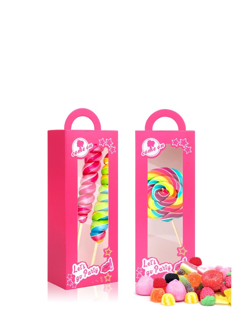 16 Pcs Hot Pink Doll Boxes for Party Favors, Gift Box for Wrapping Treat Candy Sweet Princess Theme Birthday Party Goodie Bags, Empty Christmas Boxes Decorations Supplies for Cute Girls Women - Image 1