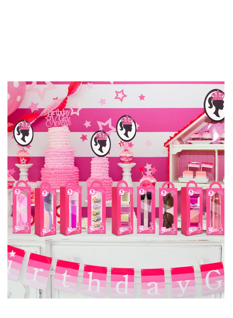 16 Pcs Hot Pink Doll Boxes for Party Favors, Gift Box for Wrapping Treat Candy Sweet Princess Theme Birthday Party Goodie Bags, Empty Christmas Boxes Decorations Supplies for Cute Girls Women - Image 4