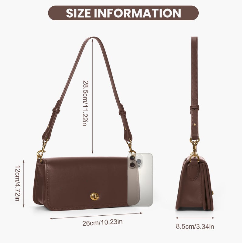 JQWSVE Shoulder Bags for Women Small Purses Trendy Handbag PU Leather Shoulder Purse Everyday Purse Underarm Bags - Image 3