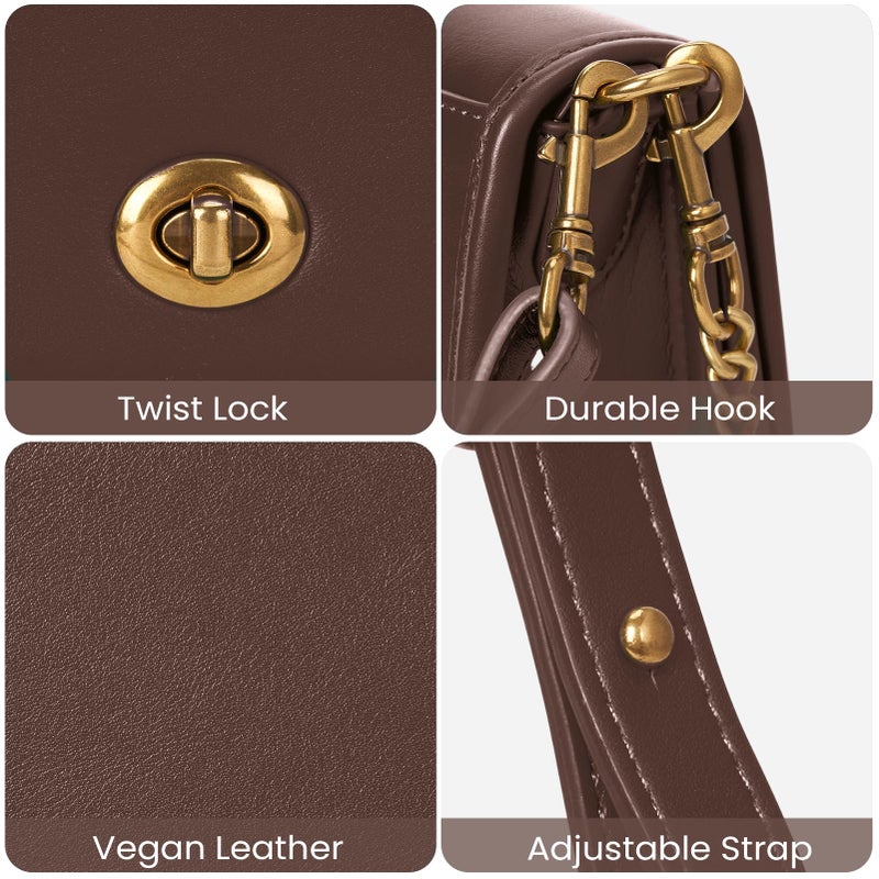 JQWSVE Shoulder Bags for Women Small Purses Trendy Handbag PU Leather Shoulder Purse Everyday Purse Underarm Bags - Image 5
