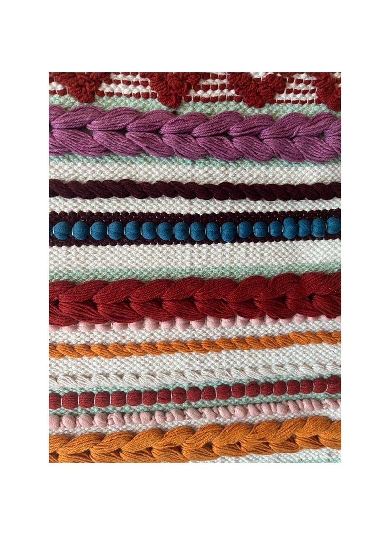TSUKUYOMI TSUKUYOMI Pack of 1 Hand Made Wall Hanging Macrame Bohemian Nordic Woven Decor Tapestry Hippie Beautiful Geometric Art 15 x 24 Inch Multi 005  - Image 3