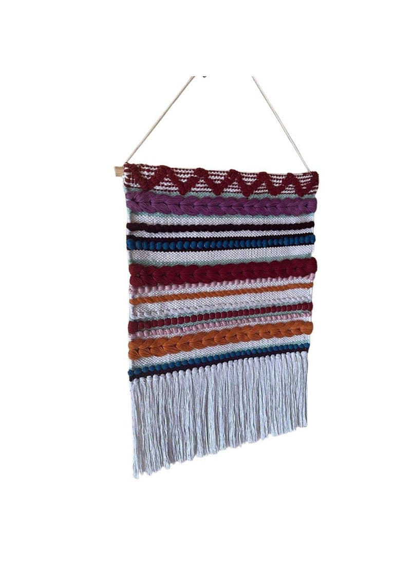 TSUKUYOMI TSUKUYOMI Pack of 1 Hand Made Wall Hanging Macrame Bohemian Nordic Woven Decor Tapestry Hippie Beautiful Geometric Art 15 x 24 Inch Multi 005  - Image 2
