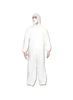 Workman WK-DC-3055 Disposable Coverall - 55 GSM, Type 5/6 Protection, Breathable, Anti-Static, White, for Industrial Use, Chemical Handling, and Painting | Size-2XL  - Image 2