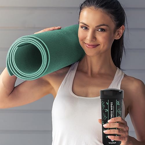 Wipex Natural Wipes for Fitness in Lemongrass Eucalyptus Gyms Yoga Peloton Cycles Treadmills and Home 75 Count Pack of 4 - Image 5