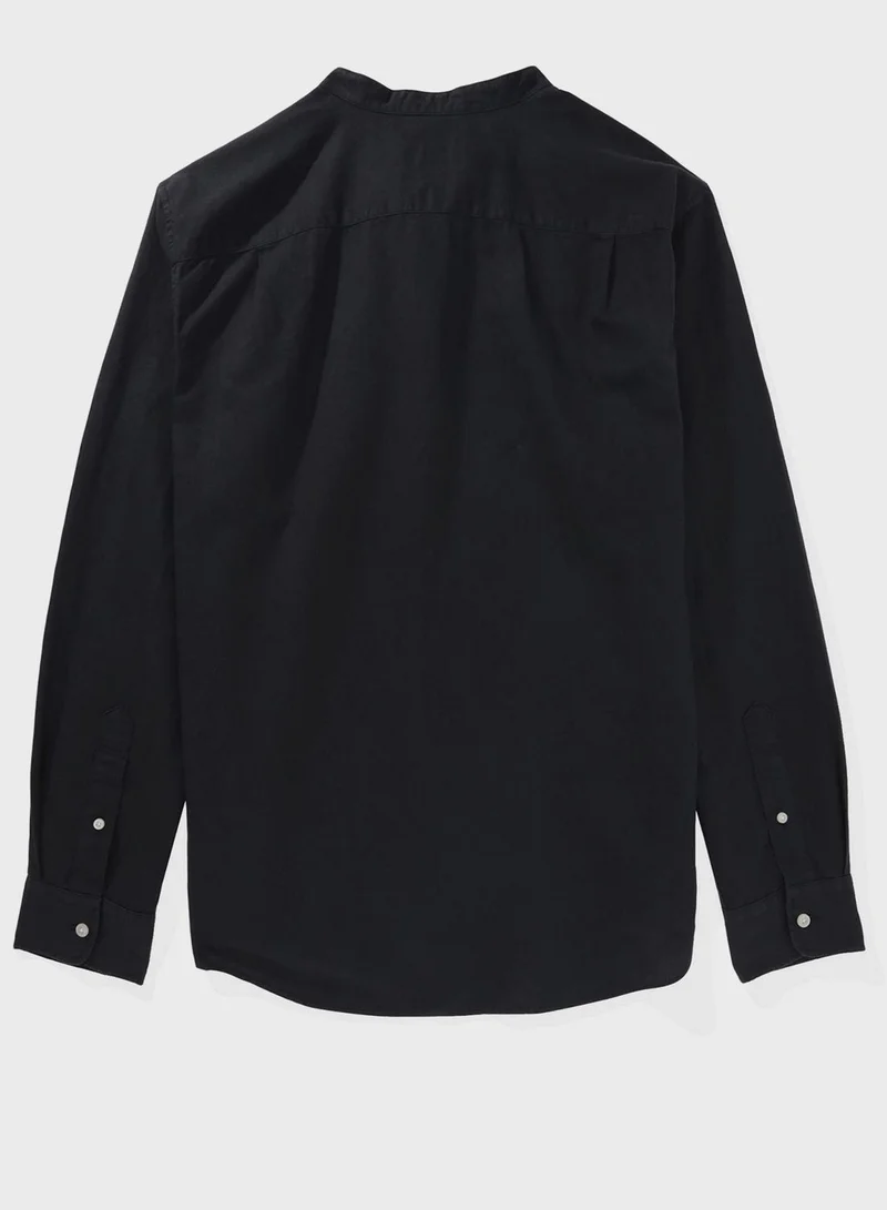 امريكان ايجل Band Collar Classic Fit Shirt