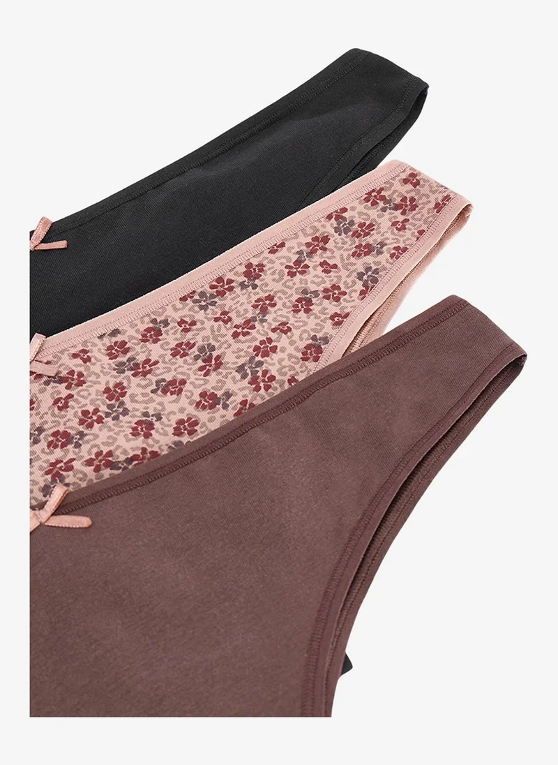 Penti Women Cotton Brazilian Multicolour 3-Pack Briefs