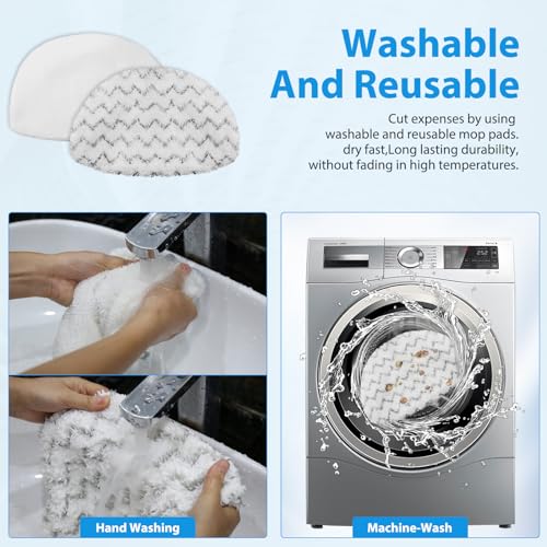 Extolife 10 Pack Steam Mop Replacement Pads for Bissell Powerfresh Steam Mop 1940 1806 1544 2075 2685A 2181 2814 Series, Model 19402 19404 19408 19409 1940A 1940F 1940Q 1940T 1940W B0006 B0017 2075A - Image 4