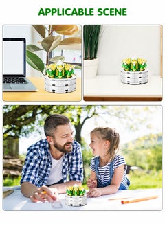GROIC Succulent Bonsai Flower Building Blocks Toys Kit, Build Small Garden Flower Building STEM Toy, Bouquet Blocks Gift Cute Ornaments Collection Set  - Image 3