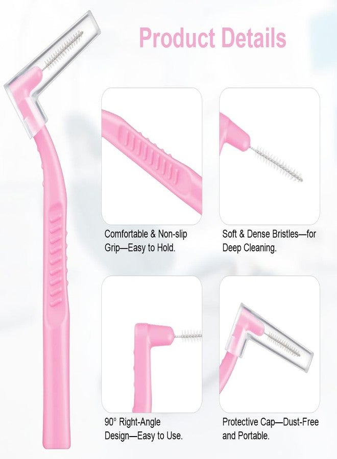 AOOSA 60pcs Interdental Brushes, 6 Sizes Braces Brush Kit, Soft Bristled Dental Picks for Teeth Cleaning, Non-Slip Flossers for Braces with Angled Head, Suitable for Teeth Gaps Cleaning, Oral Care - Image 3