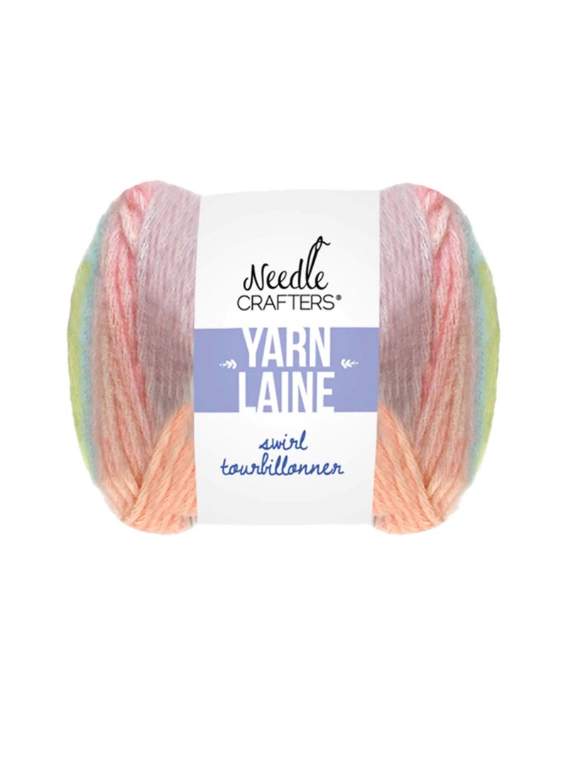 Needlecrafters Acrylic Swirl Yarn 50g Cotton Candy - Image 2