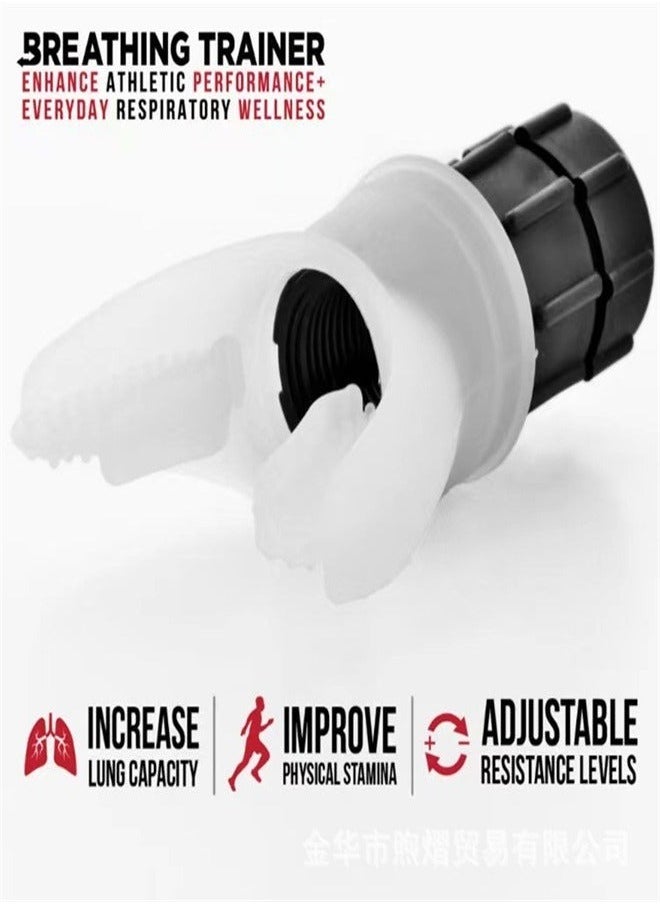 Beauenty - Portable Lung Capacity Abdominal Breathing Trainer with Adjustable Resistance Fitness Trainer Breathing Exercise Device Lung Exerciser Device Expands restores Lung Capacity Inspiratory Muscle Trainer - Image 1