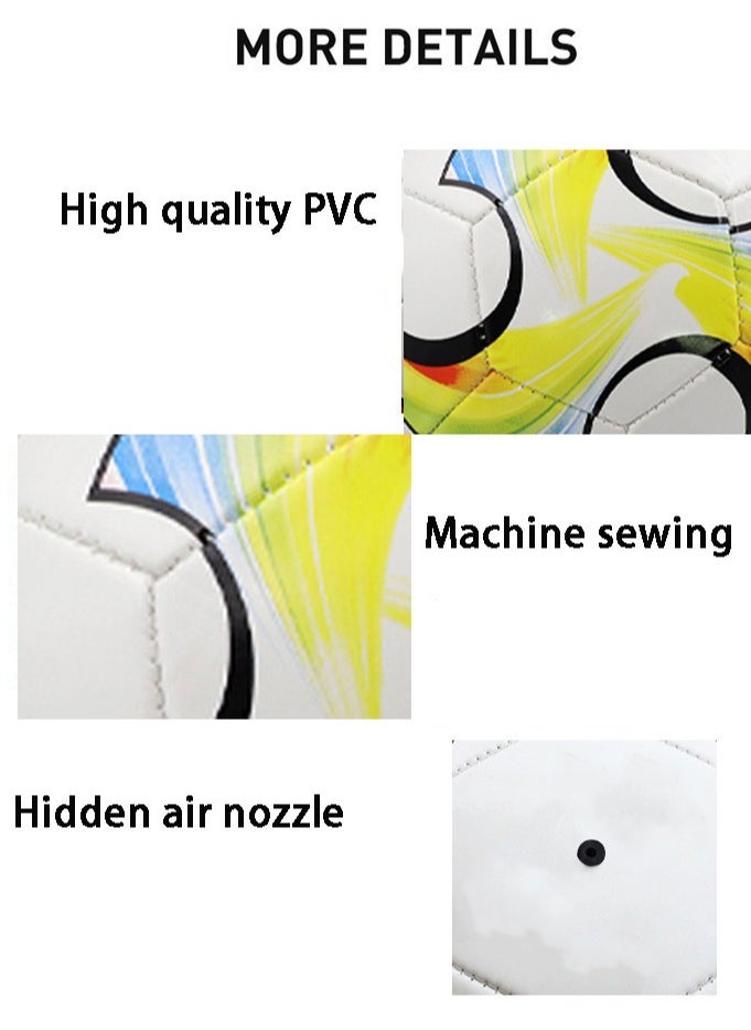 Generic - Soccer Ball Size 4，5 PVC Outdoor and Indoor School Sports Activity Anti-Explosion Soccer Balls, Adults Youths Teens Unisex Juniors Training Soccer Machine Stitched，Football for Kids Adults - Image 1