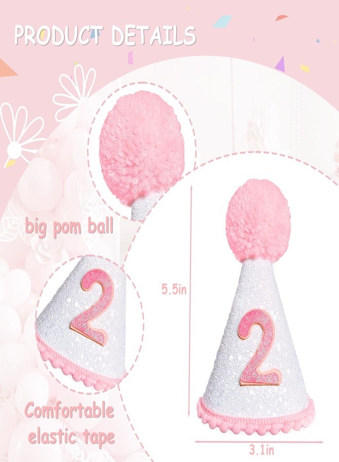 Dokuna Sprinkle Hat 2nd Birthday Decorations, Two Sweet 2nd Birthday Outfit for Girls, 2 Year Old Sprinkle Party Cap for Girls - Image 5