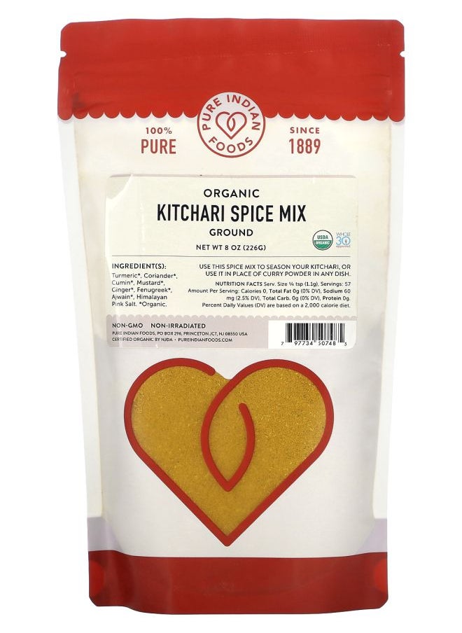 Pure Indian Foods - Organic Kitchari Spice Mix Ground 8 oz (226 g) - Image 1