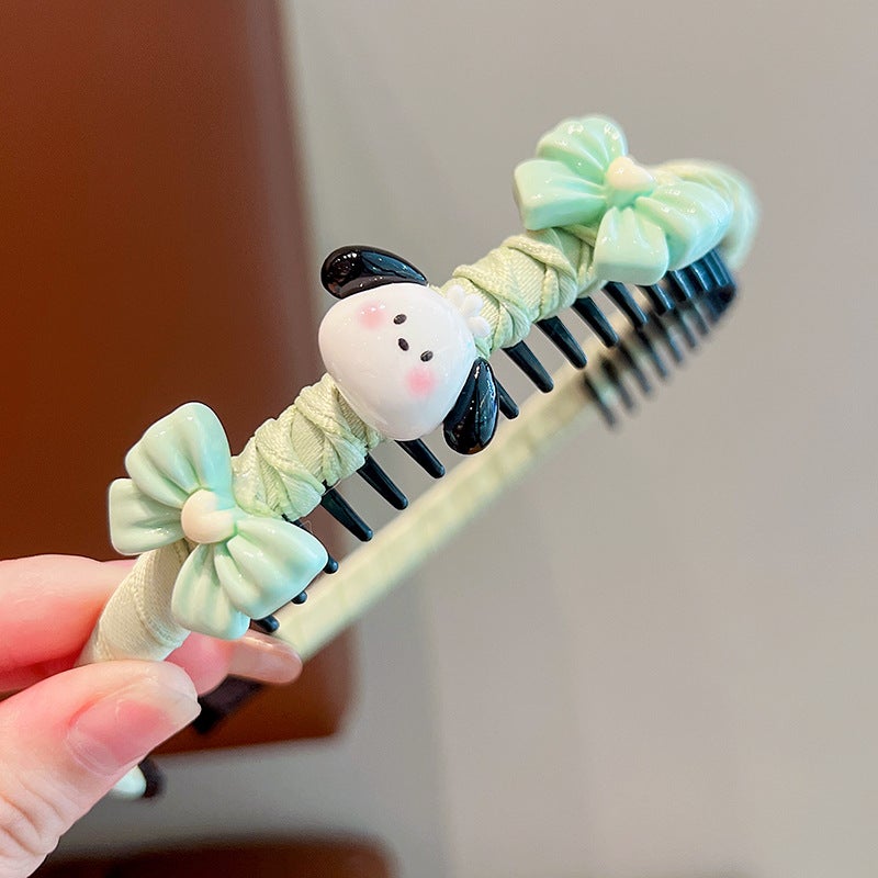 Generic Kids Cartoon Hairband Non-Slip Toddler Headwear 8# green bow