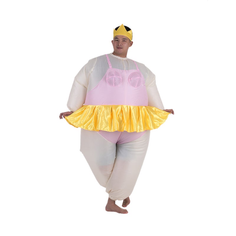 Cute Adult Inflatable Ballerina Costume Fat Suit for Women/Men Air Fan Operated Blow Up Halloween Party Fancy Jumpsuit Outfit - Image 3