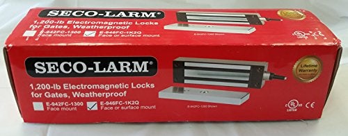 SECO-LARM SecoLarm E946FC1K2Q Electromagnetic Gate Lock with 1200lb 544kg Holding Force 12 or 24 VDC Operation Indoor and Outdoor Use Face or Surface Mount Attractive StainlessSteel Housing - Image 3