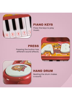 BAYBEE Baybee Mini Piano Keyboard Musical Toys for Kids, 23 Keys Baby Piano with ABC & Sheet Music Card Electronic Musical Instrument Toy Learning Piano Musical Toys for Kids 2+ Years Boy Girl (Red)  - Image 5
