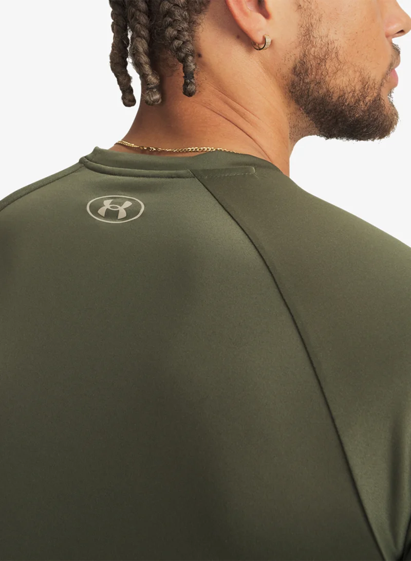 Under Armour Marine OD Green /  / City Khaki Tech Graphic T-Shirt for Men | Best Price UAE