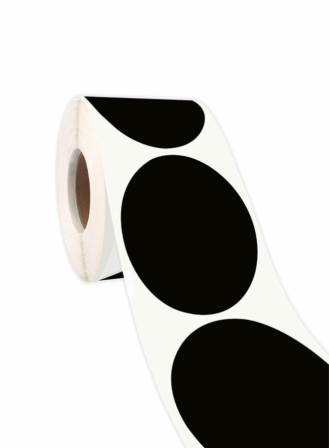 PARLAIM 3 Inch Round Permanent Adhesive Color Cod Dot Stickers,500 per Dispenser Box Roll dots Label Inventory Circle Stickers (Black) - Image 2