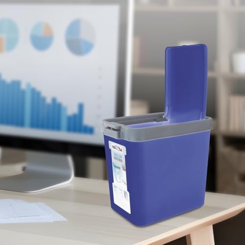 Nayasa Table Top Dustbin with Lid | Compact Plastic Desk & Countertop Bin for Kitchen, Bathroom & Office | Multi-Purpose Use | White - Image 5