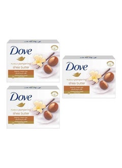 Pack Of 3 Shea Butter Bar Beige 135x3g