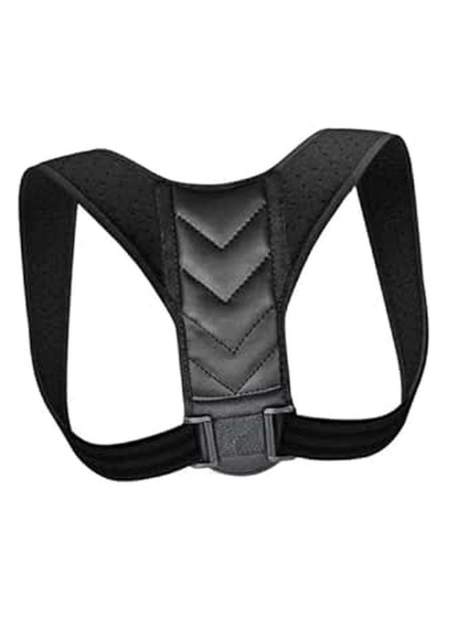 Adjustable Posture Corrector Back Brace Black Breathable Ergonomic Support Belt - Image 1