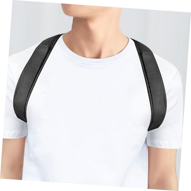 Adjustable Posture Corrector Back Brace Black Breathable Ergonomic Support Belt - Image 4