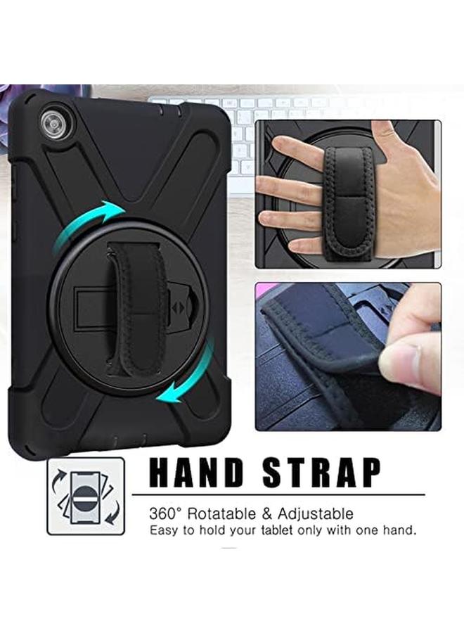 Procases For Lenovo Tab M8 Gen 3 2022 M8 Hd Lte M8 Hd 2Nd Gen Rugged Heavy Duty Shockproof Rotating Kickstand Protective Cover For Lenovo Tab M8 Hd Gen 3 Hd Lte Hd M8 2Nd Gen Black - Image 3