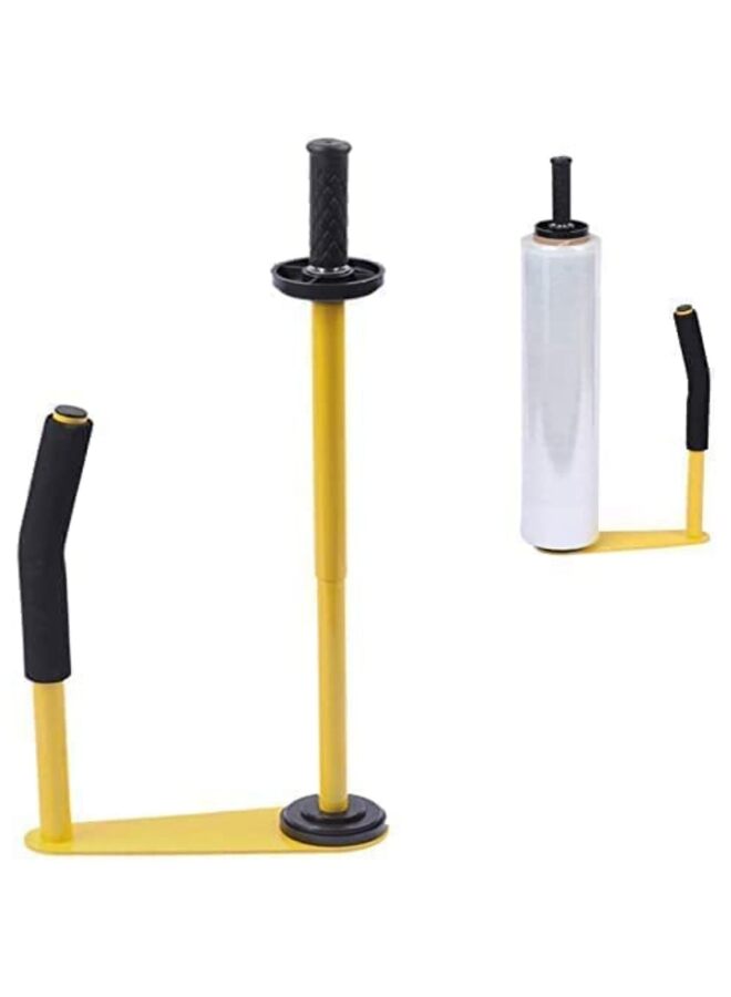 LAMAY Manual Stretch Film Dispenser - Adjustable Handheld Wrapping Tool for Industrial Packaging (Yellow) - Image 3