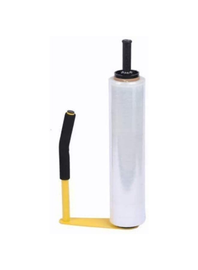 LAMAY Manual Stretch Film Dispenser - Adjustable Handheld Wrapping Tool for Industrial Packaging (Yellow) - Image 1