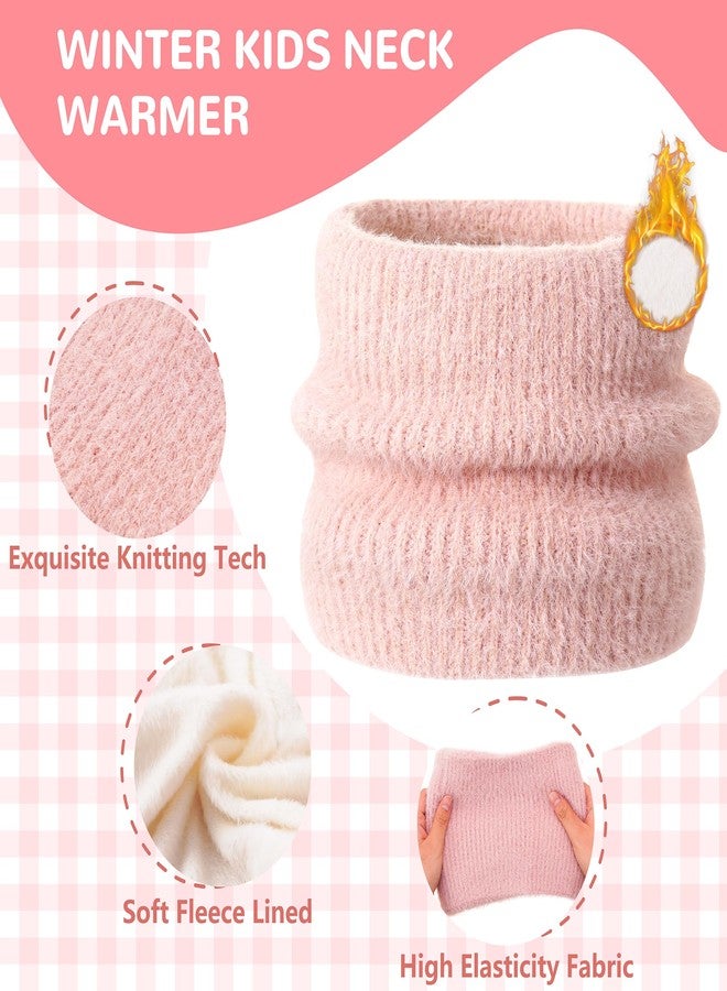 FENELY 3Pcs Kids Winter Beanie Hat Scarf Gloves Set for 4-10 Years Girls Boys - Toddler Pompom Warm Knit Earflap Fleece Lined for Cold Weather - Image 3