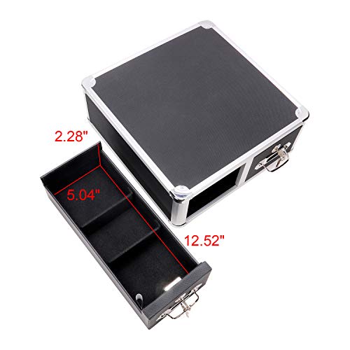 Vaultz Locking 3 x 5 Index Card Cabinet, Double Drawer, Black (VZ01393) - Image 4