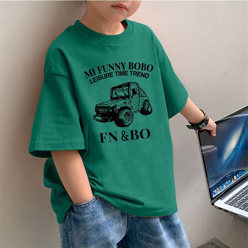 Korean Style Trendy T-Shirt 2025 Summer Boys New Cotton Baby Handsome Fashionable Solid Color Round Neck Short Sleeve Top - Image 4